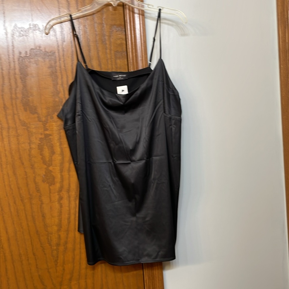 LANE BRYANT NWT Women's Size 18 Black Satin Cami Classic Sleeveless Adjustable - Picture 3 of 7